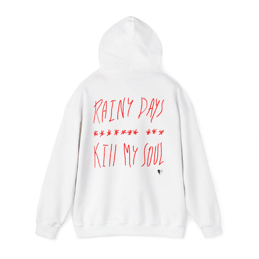 "WITHOUT YOU" Hoodie (White & Red)