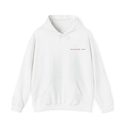 "WITHOUT YOU" Hoodie (White & Red)