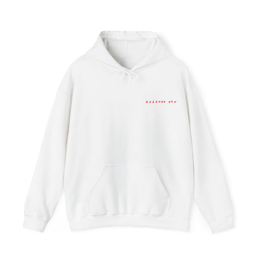 "WITHOUT YOU" Hoodie (White & Red)
